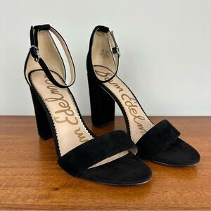 Sam Edelman Black Suede Yaro Platform Sandal, 10